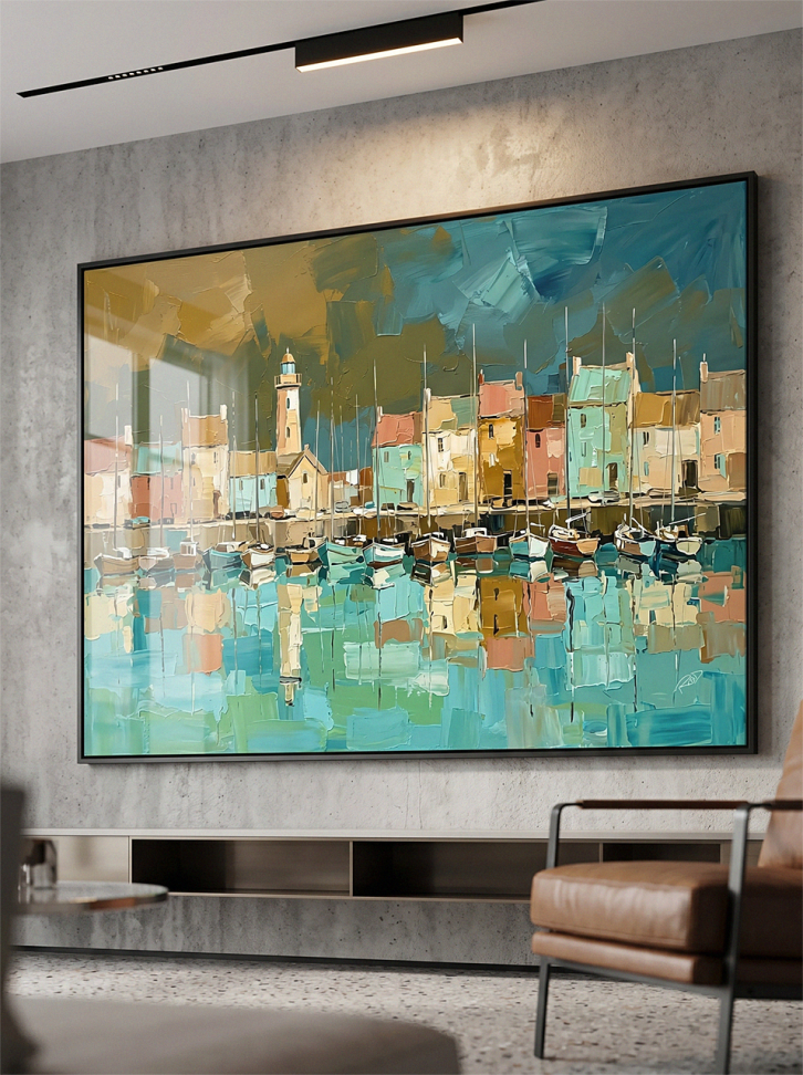 Quadro Paisagem Cidade Pintura