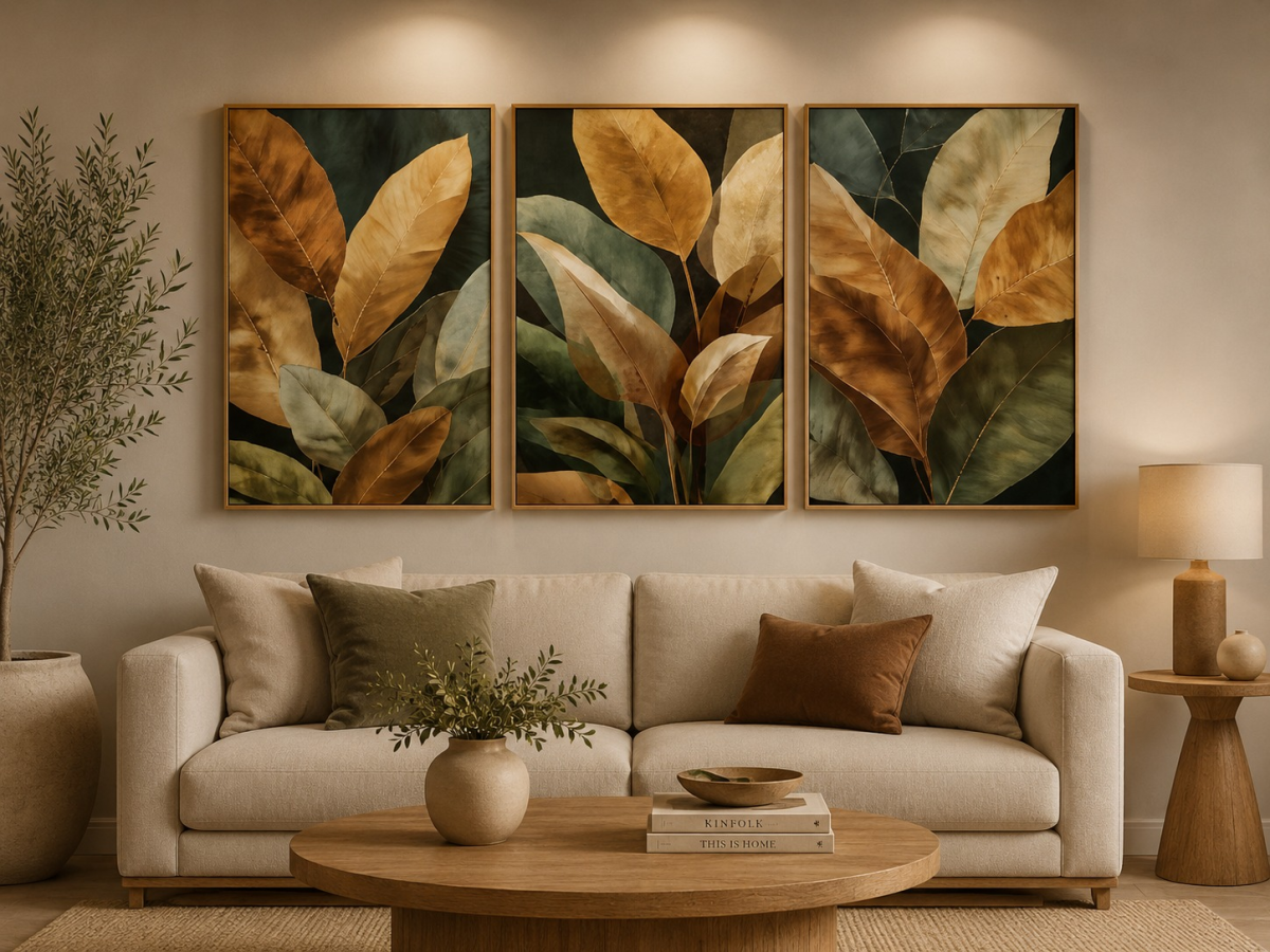 Trio Folhas Verde e Terra