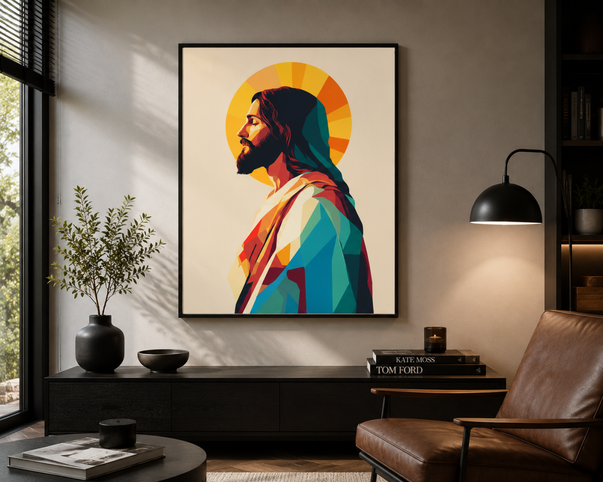 Quadro RELIGIOSO Cristo Abstarto - #3