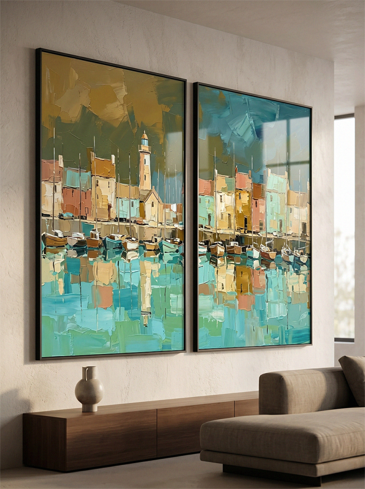 Quadro Paisagem Cidade Pintura