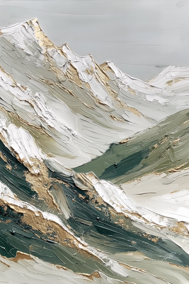 Quadro Paisagem Montanha Gelo