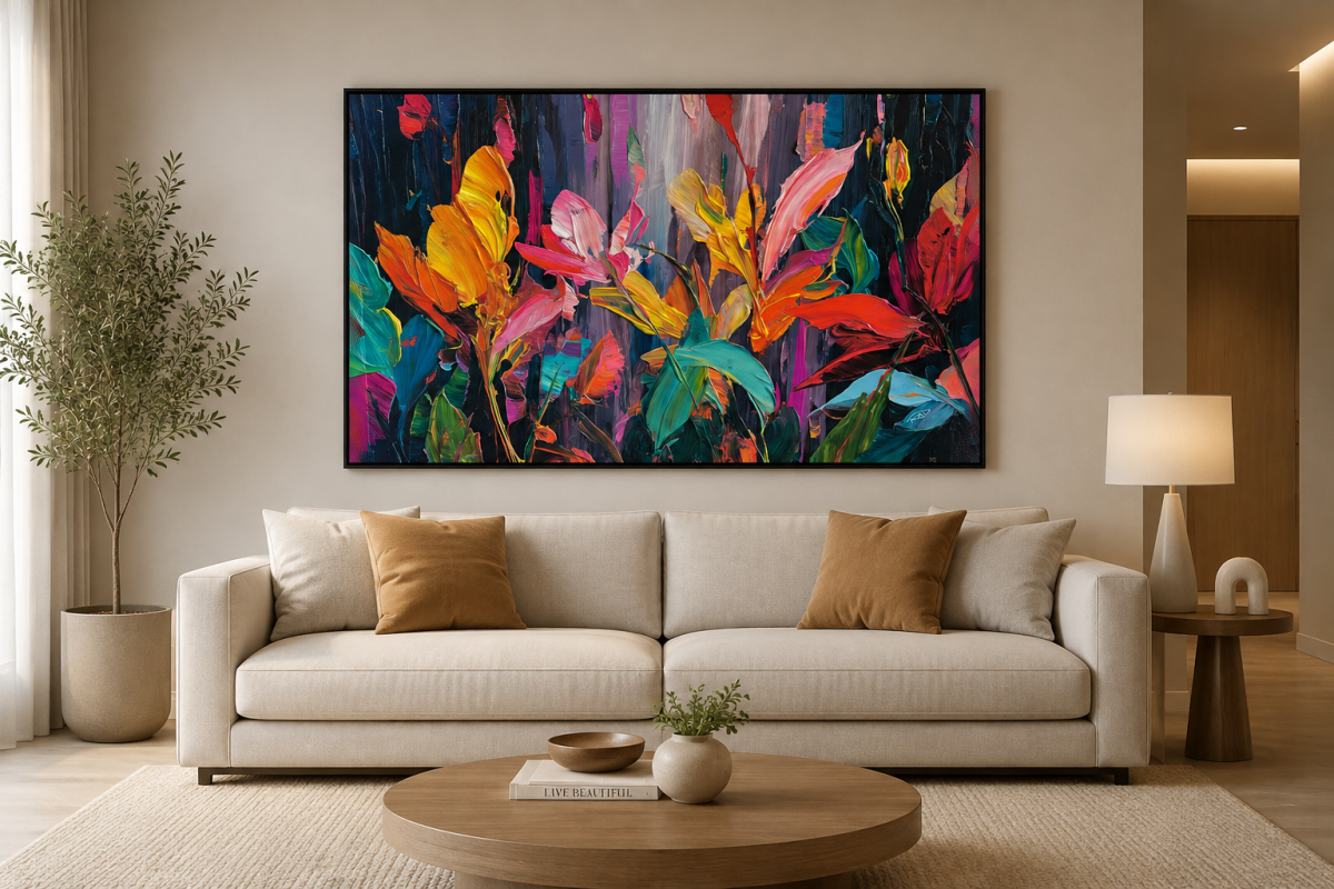 Quadro Floral Jardim de Cores