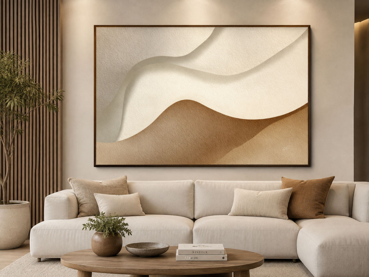 Quadro Abstrato Ondas Nude