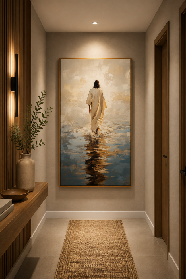 Quadro Jesus sobre as Águas