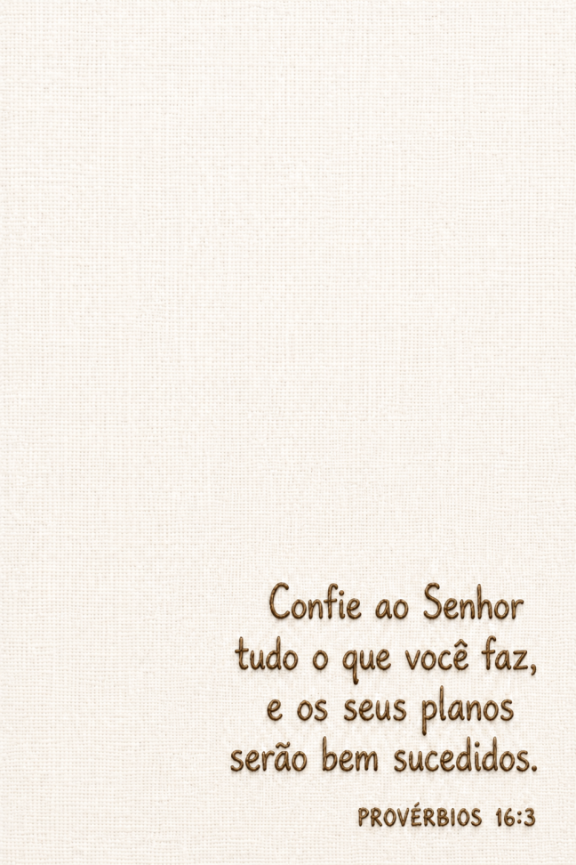 Quadro RELIGIOSO Provérbios 16:3