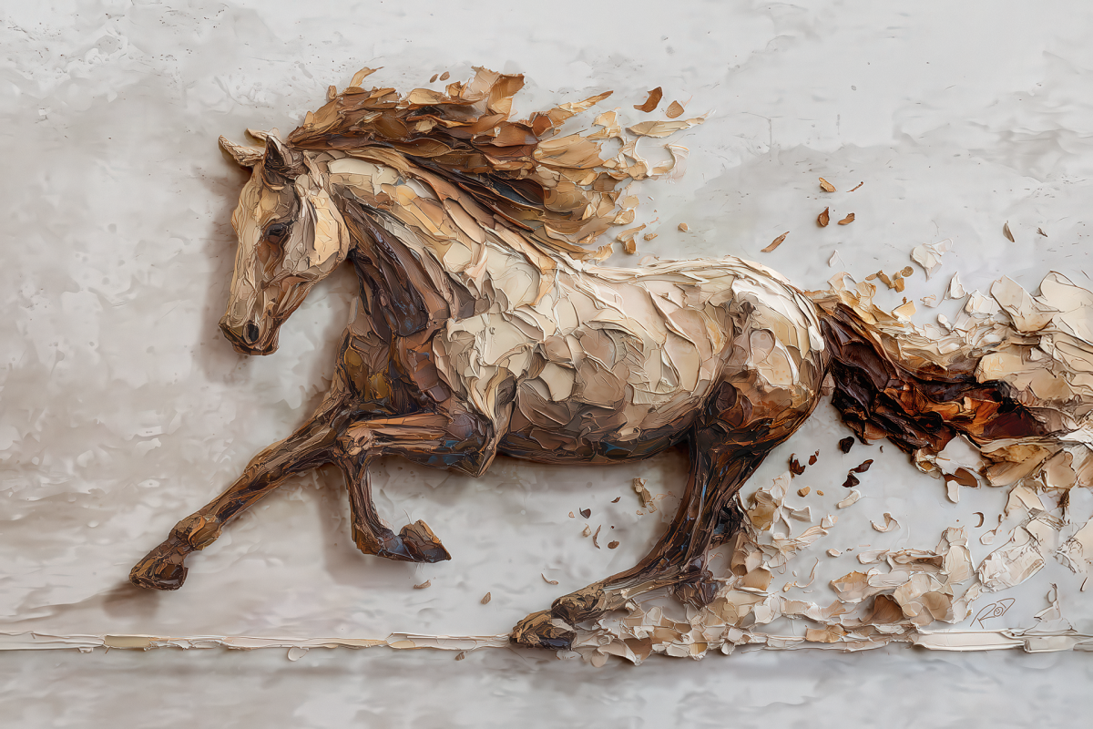 Quadro Animais Cavalo 3D