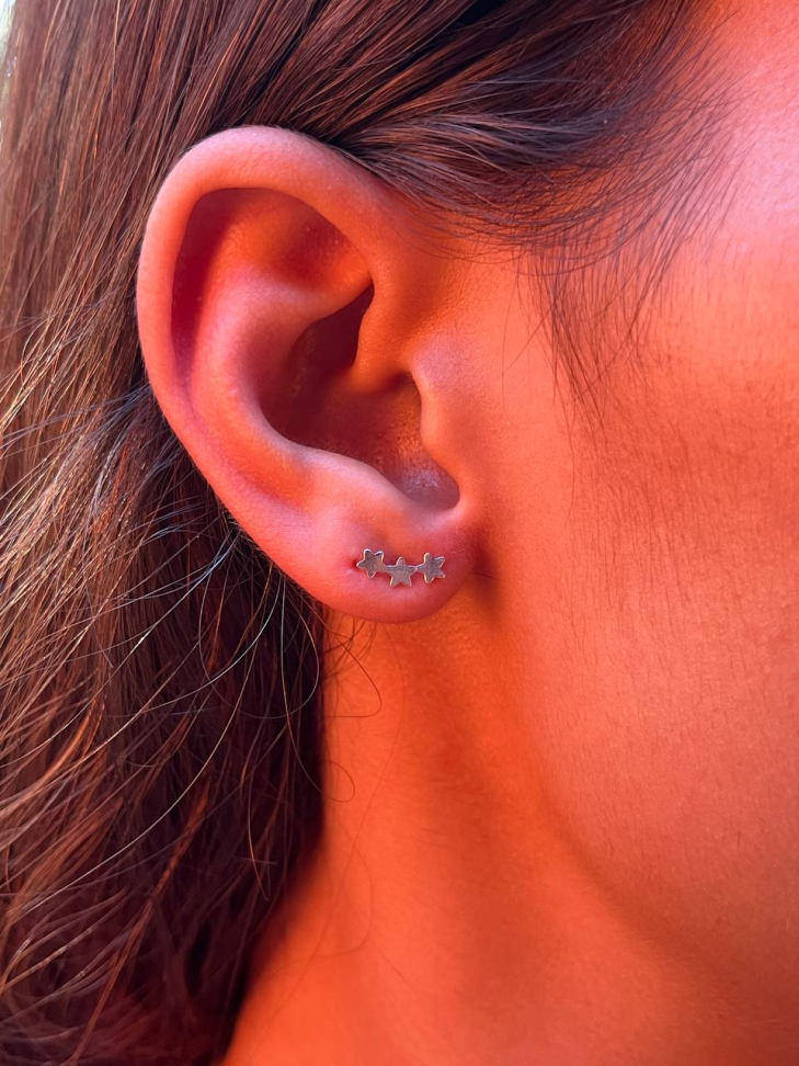 Brinco Ear Cuff Estrelas