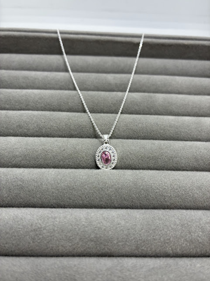 Conjunto Oval Rose Cravejado - #3