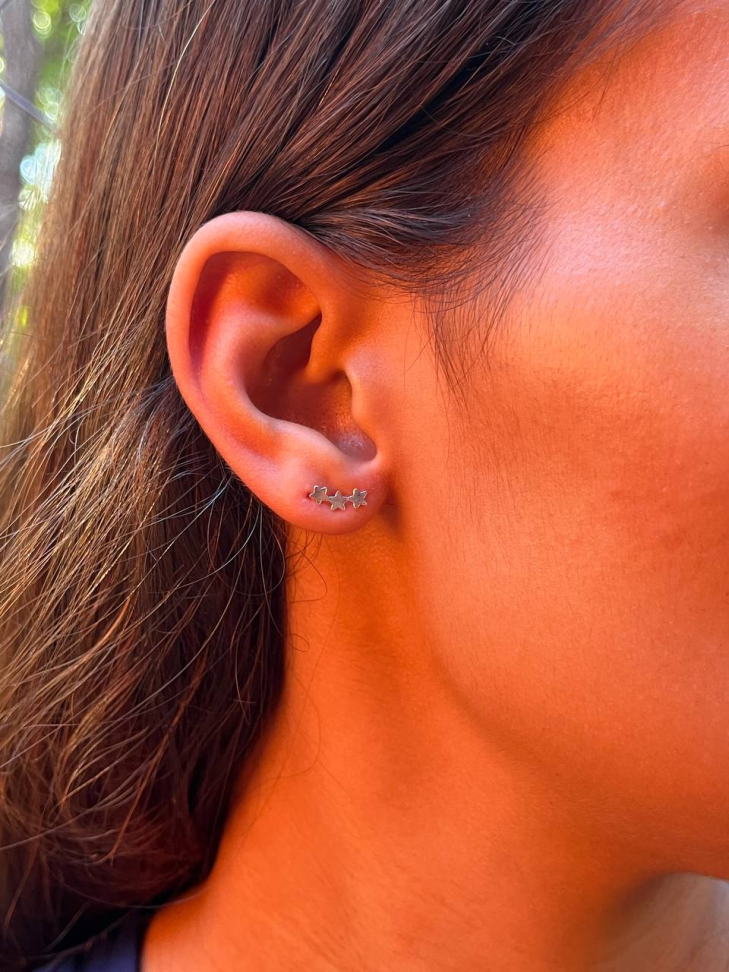 Brinco Ear Cuff Estrelas