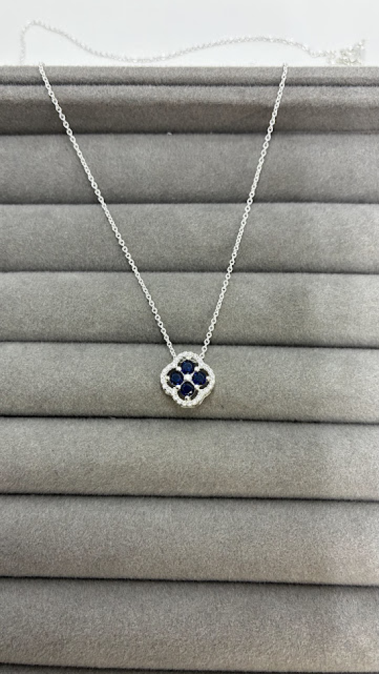 Colar Van Cleef Azul Marinho
