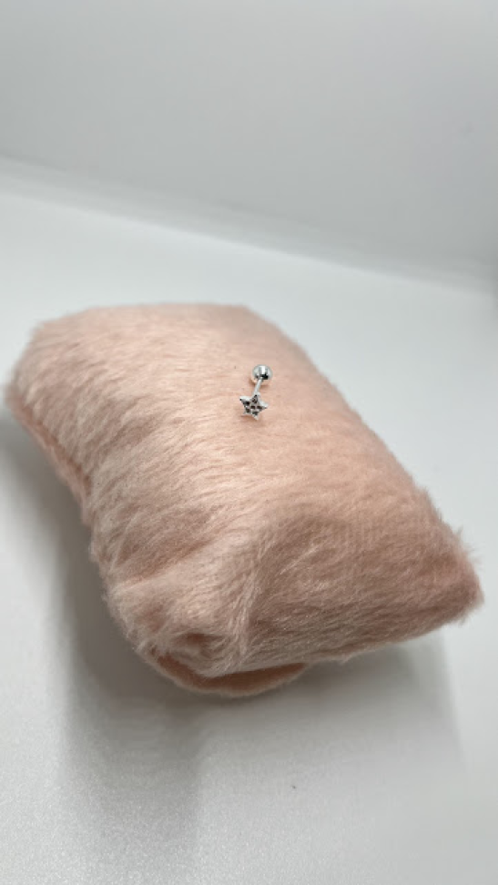 Piercing Estrela Cravejado Helix