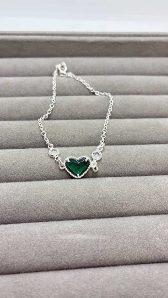Pulseira Coração Esmeralda - #5