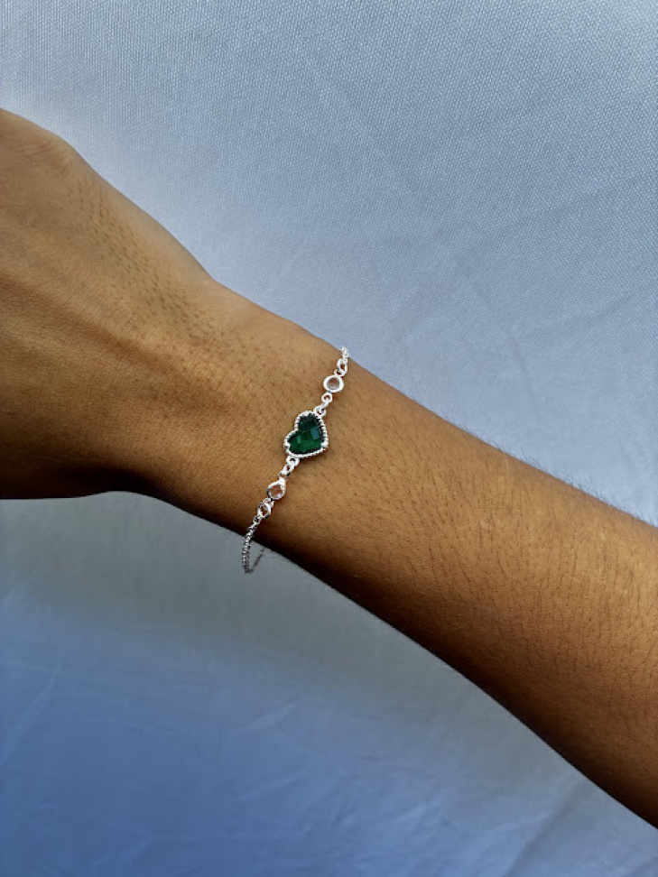 Pulseira Coração Esmeralda