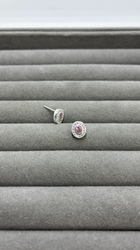 Conjunto Oval Rose Cravejado - #5