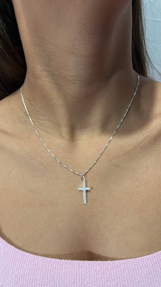 Colar crucifixo cravejado - #3