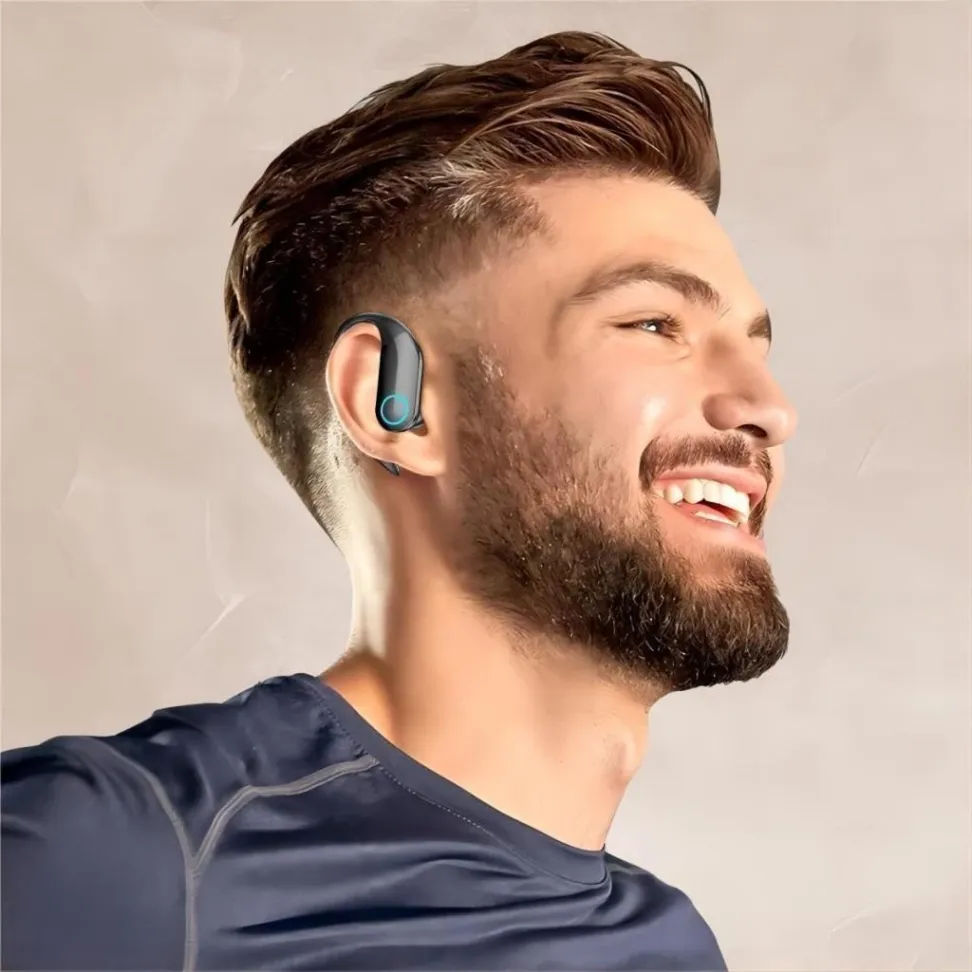 Fone Bluetooth Esportivo com Gancho, Base de Carga LED, Grave Potente e Toque Inteligente. - #9
