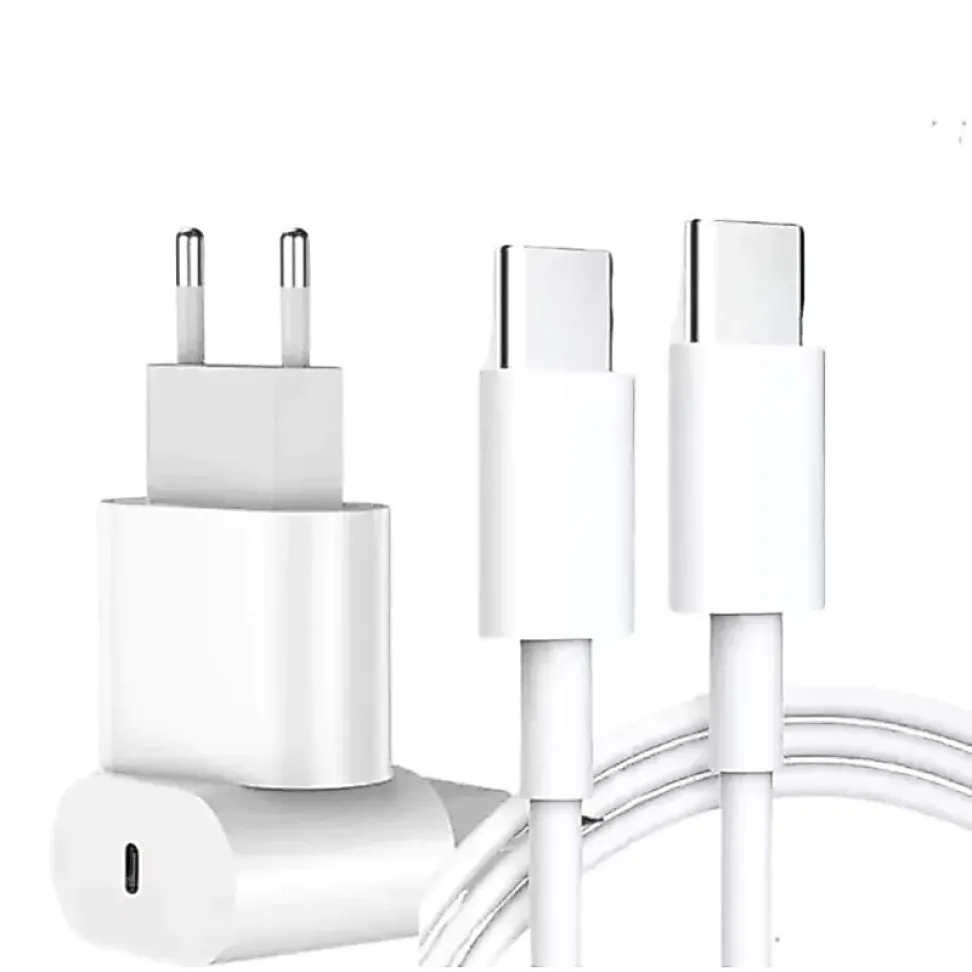 Carregador 35W iPhone 15/16/17 & Android Tipo C Turbo COMPLETO