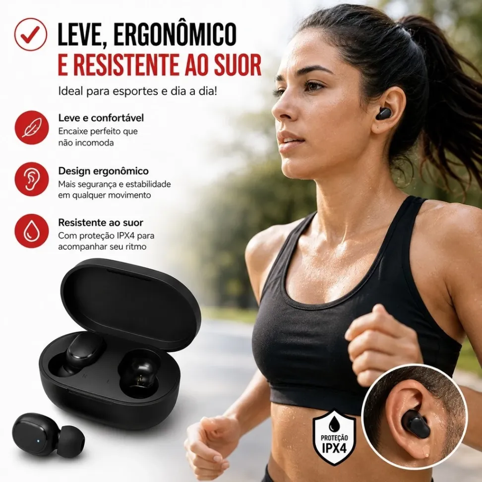 Fone ouvido Airdots 2 /S TWS Preto sem Fio Bluetooth 5.0 - #3