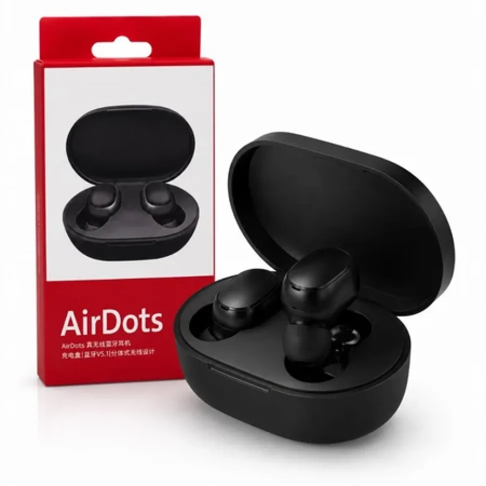 Fone ouvido Airdots 2 /S TWS Preto sem Fio Bluetooth 5.0