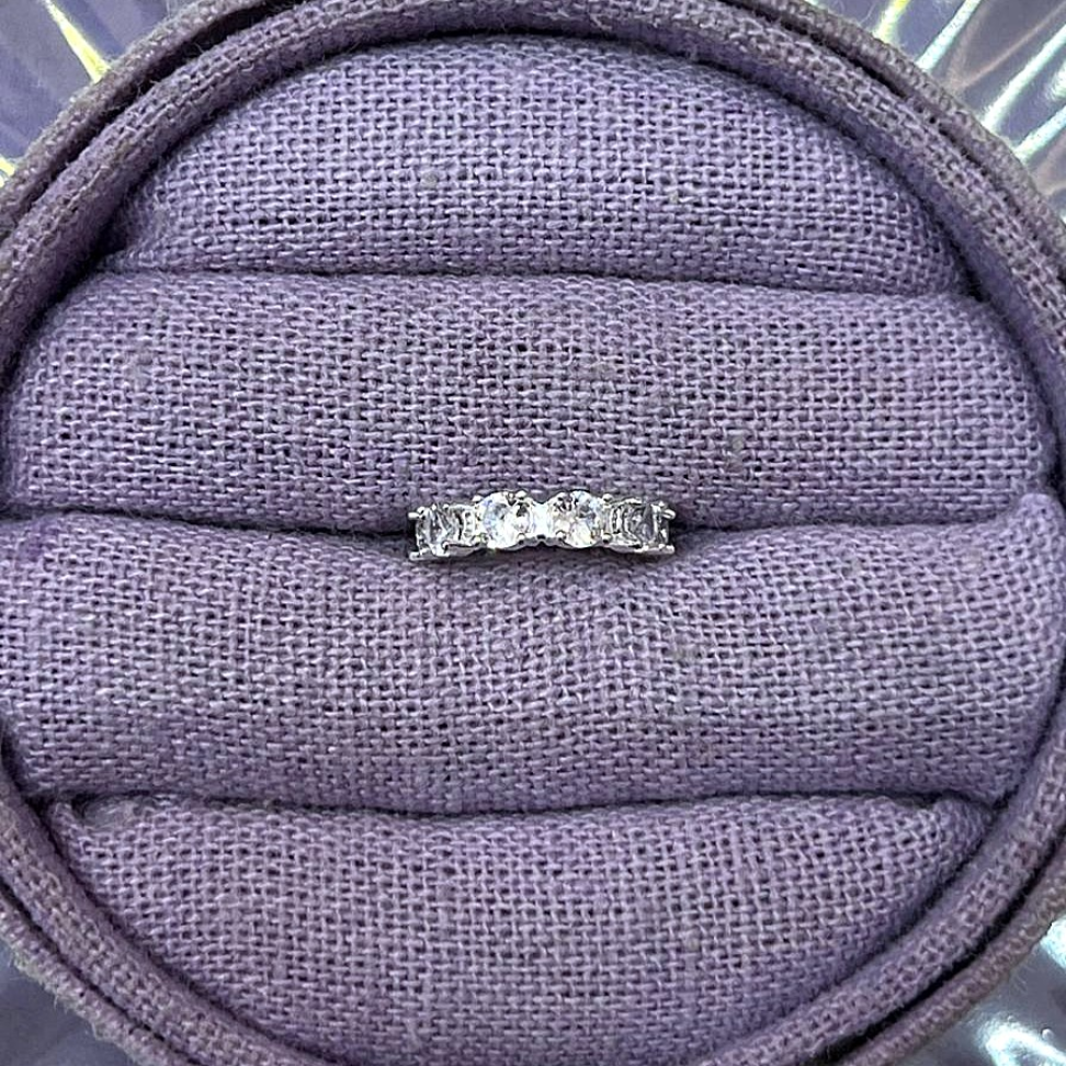 Piercing Fake Cravejado Zircônia 3mm em prata 925