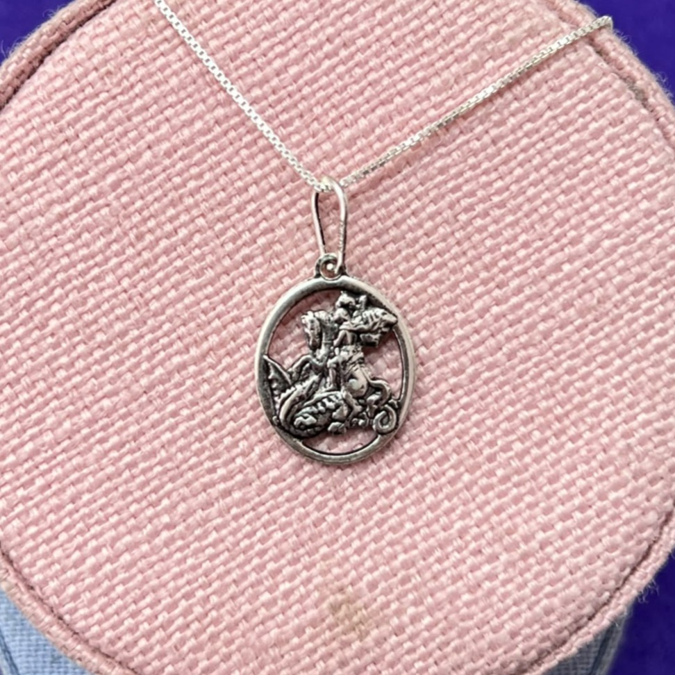 Pingente São Jorge Mini 1,5cm em prata 925