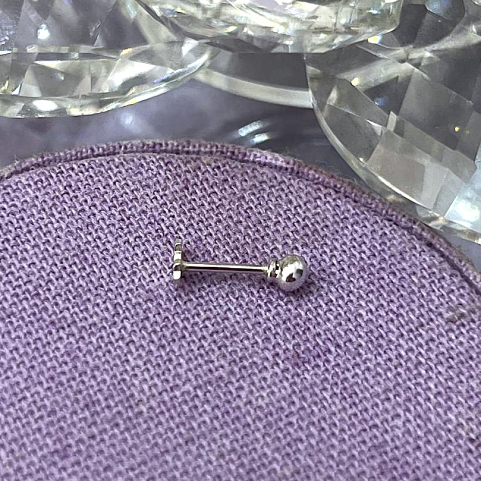 Piercing Labret 3 Estrelas Lisas em prata 925