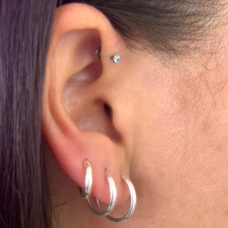 Trio de Argolas Redondas 2mm - #3