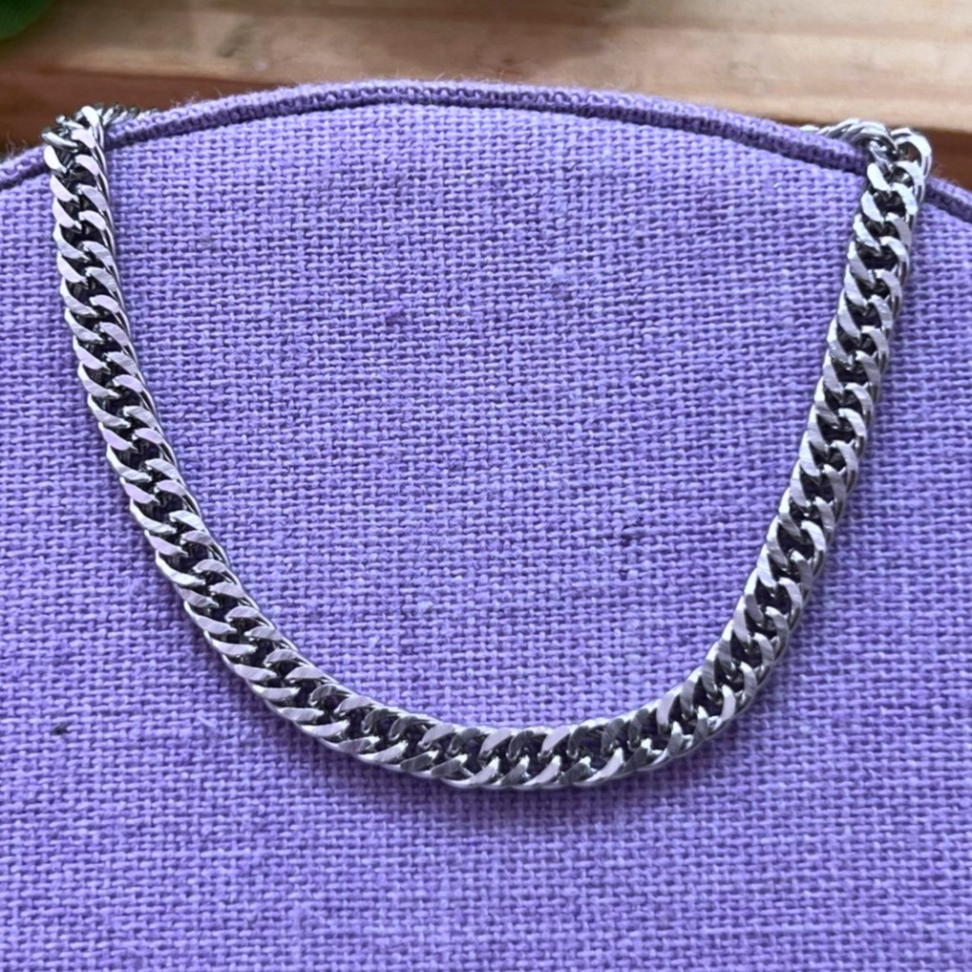 Pulseira Grumet Dupla  3,5mm em Aço Inox - 5cm de extensor