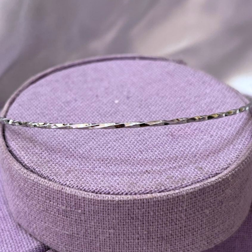 Bracelete Aro Torcido em Aço Inox - #3