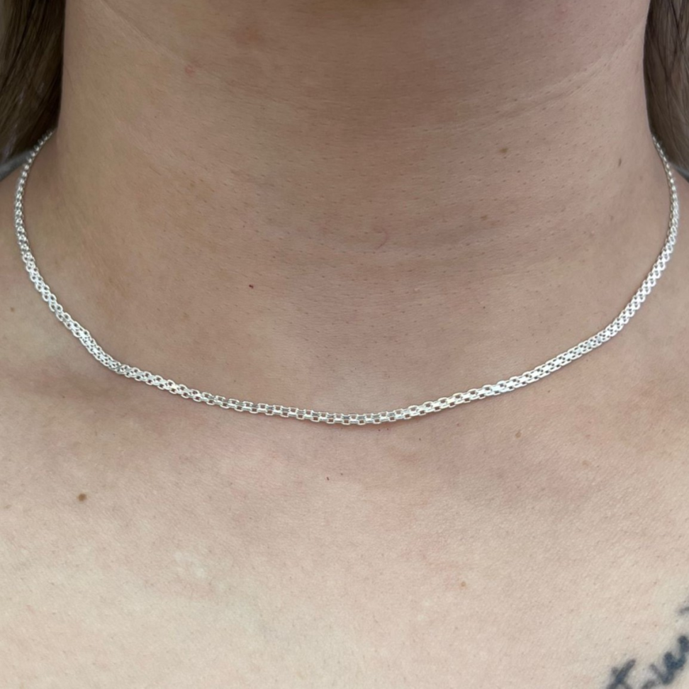 Choker Bismark 40cm 2mm em prata 925