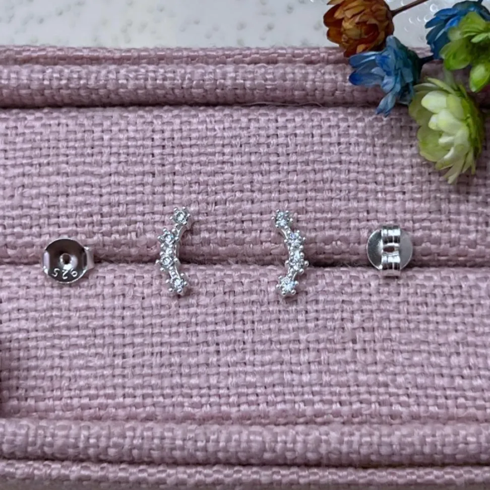 Brinco Mini EarCuff 4 Zircônias