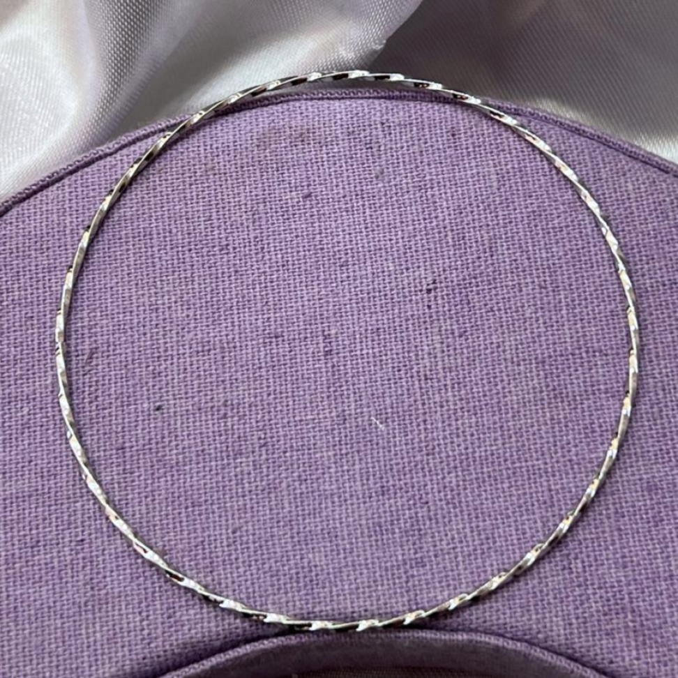 Bracelete Aro Torcido em Aço Inox