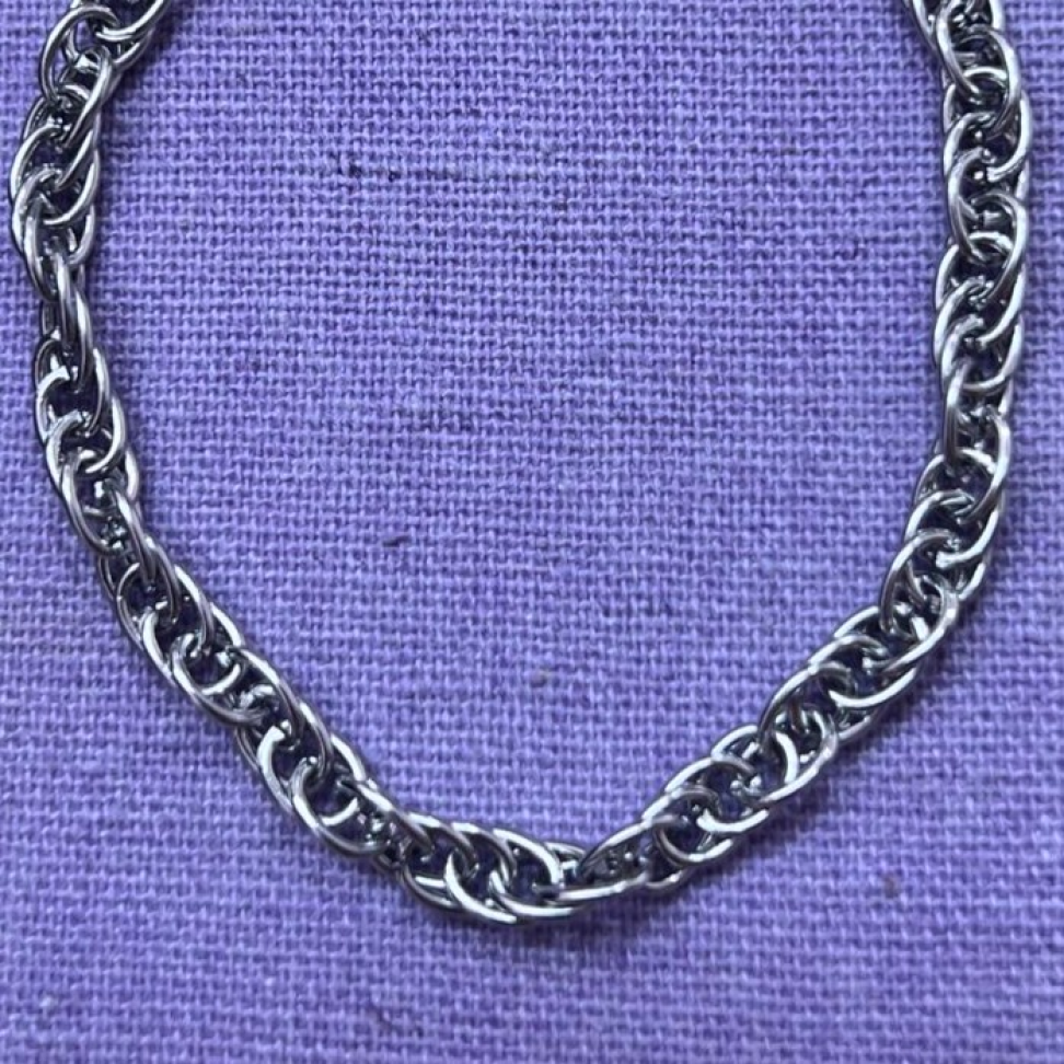 Pulseira Elos Entrelaçados em Aço Inox