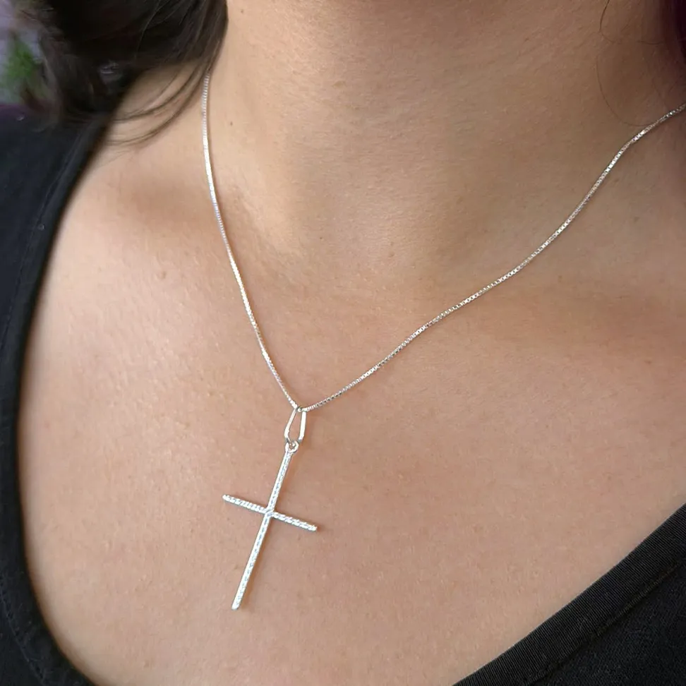 Pingente Crucifixo Frente e Verso 23x38mm - #3