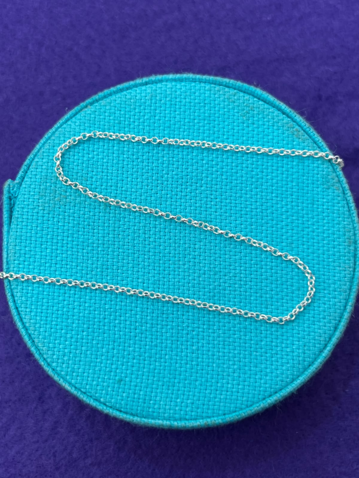 Corrente Elo Português 1mm 50cm em prata 925