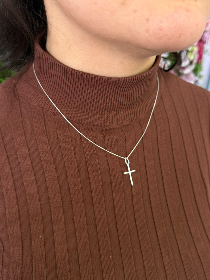 Pingente Crucifixo Frente e Verso 14x23mm - #4