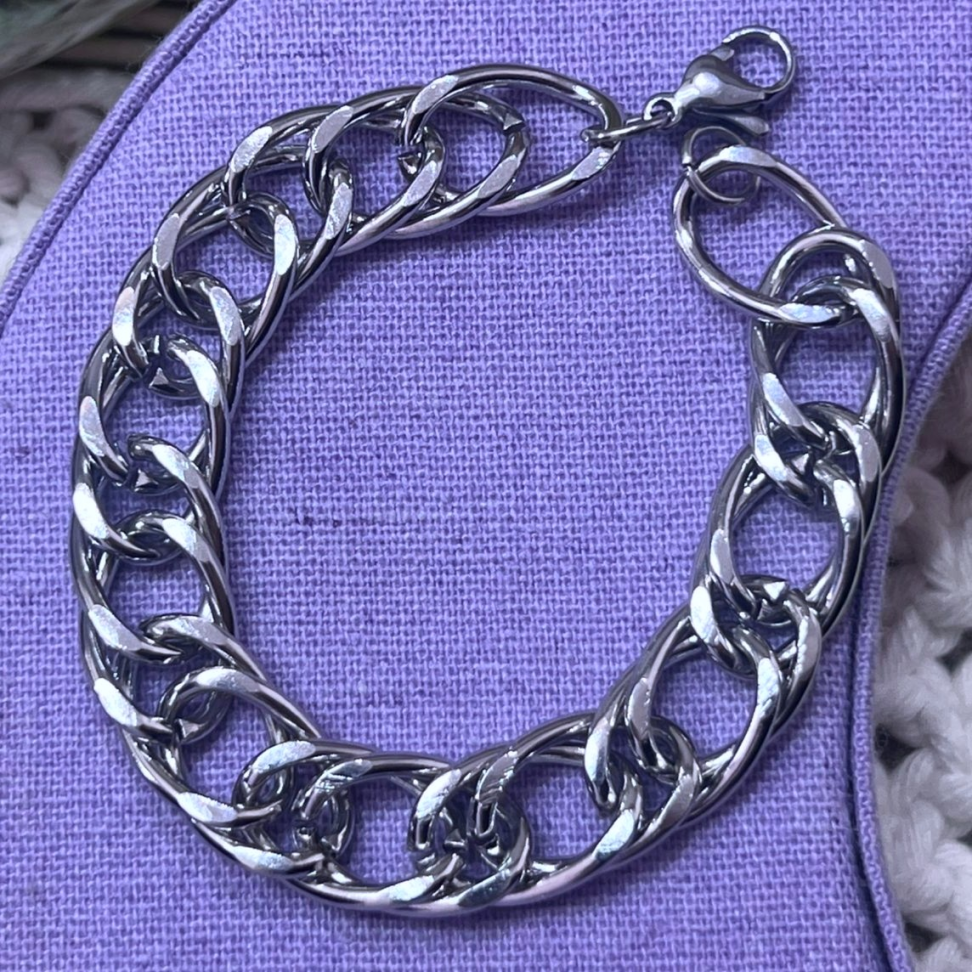Pulseira Maxi Elos 12mm em Aço Inox
