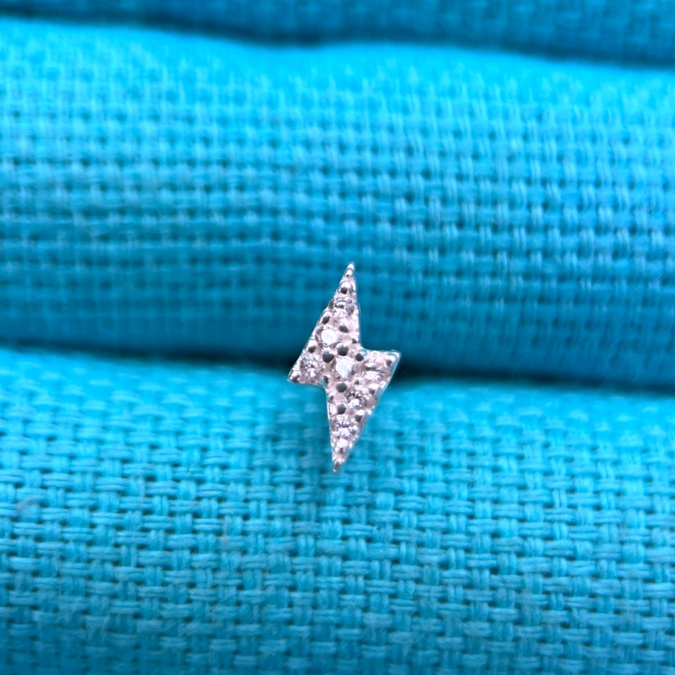 Piercing Labret Raio Cravejado