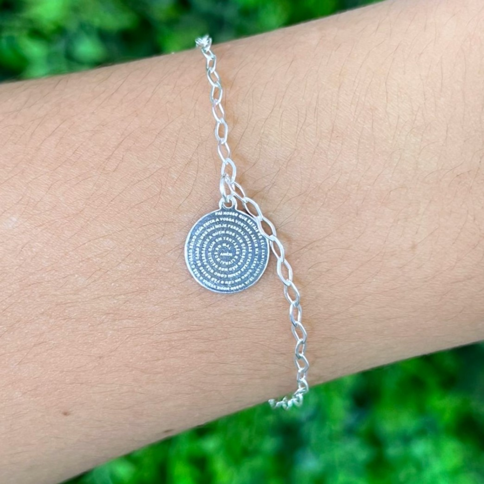 Pulseira Medalha Pai Nosso