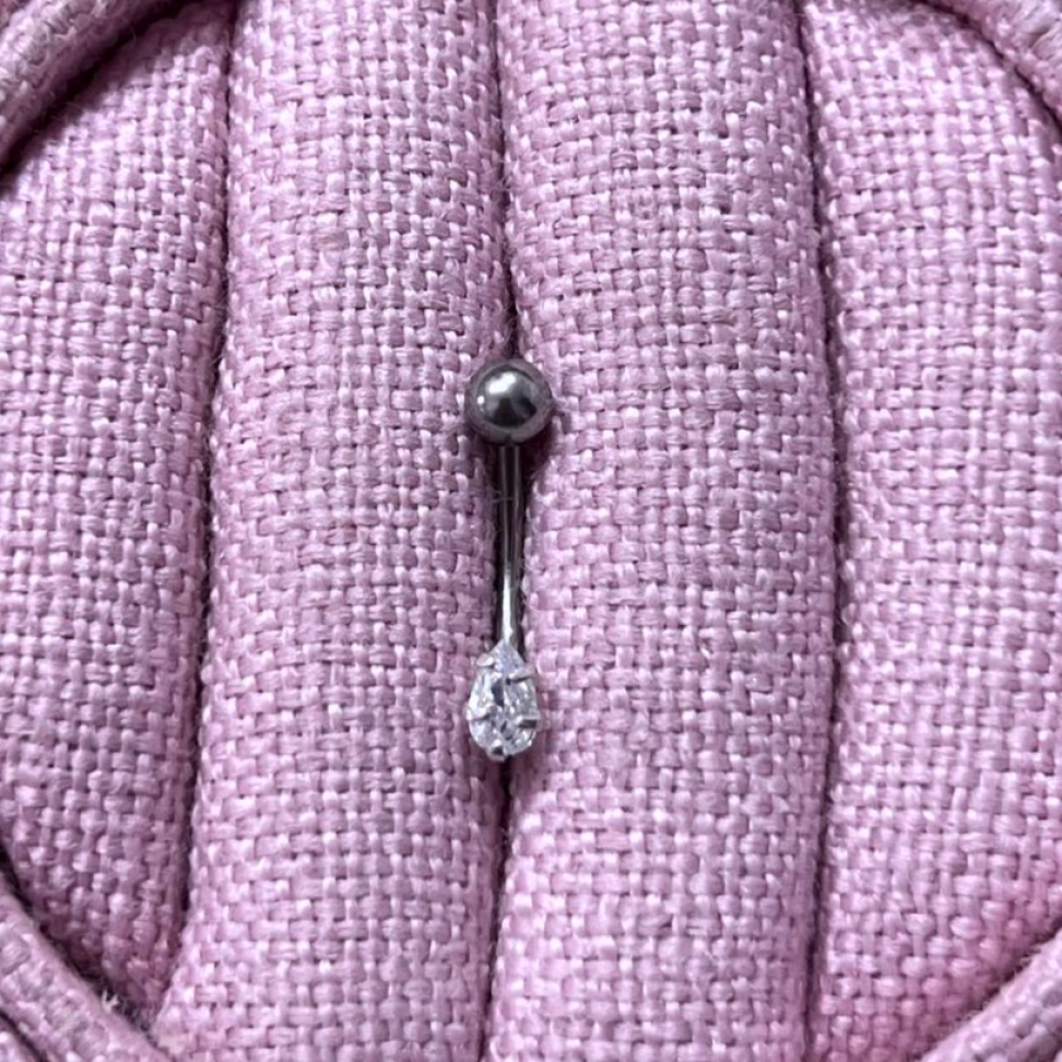 Piercing Umbigo Zircônia Gota Mini