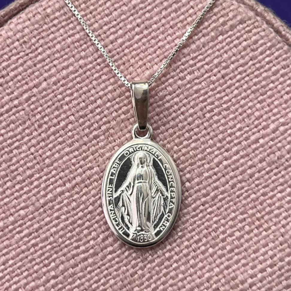 Pingente Nossa Senhora das Graças em prata 925