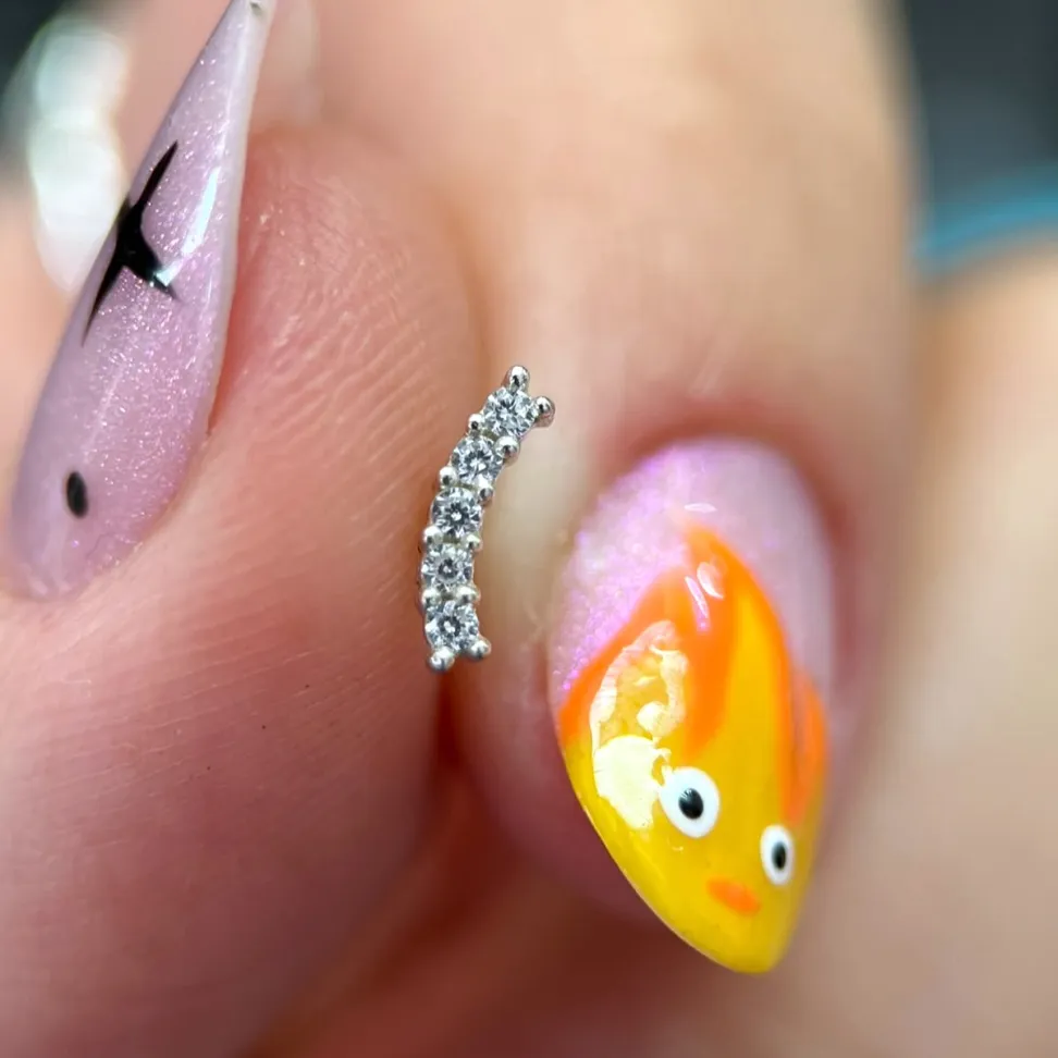 Piercing Labret Meia Lua Cravejado Mini - #3