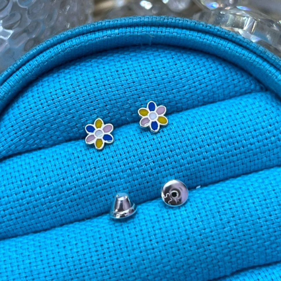 Brinco Baby Flor Resina - #4