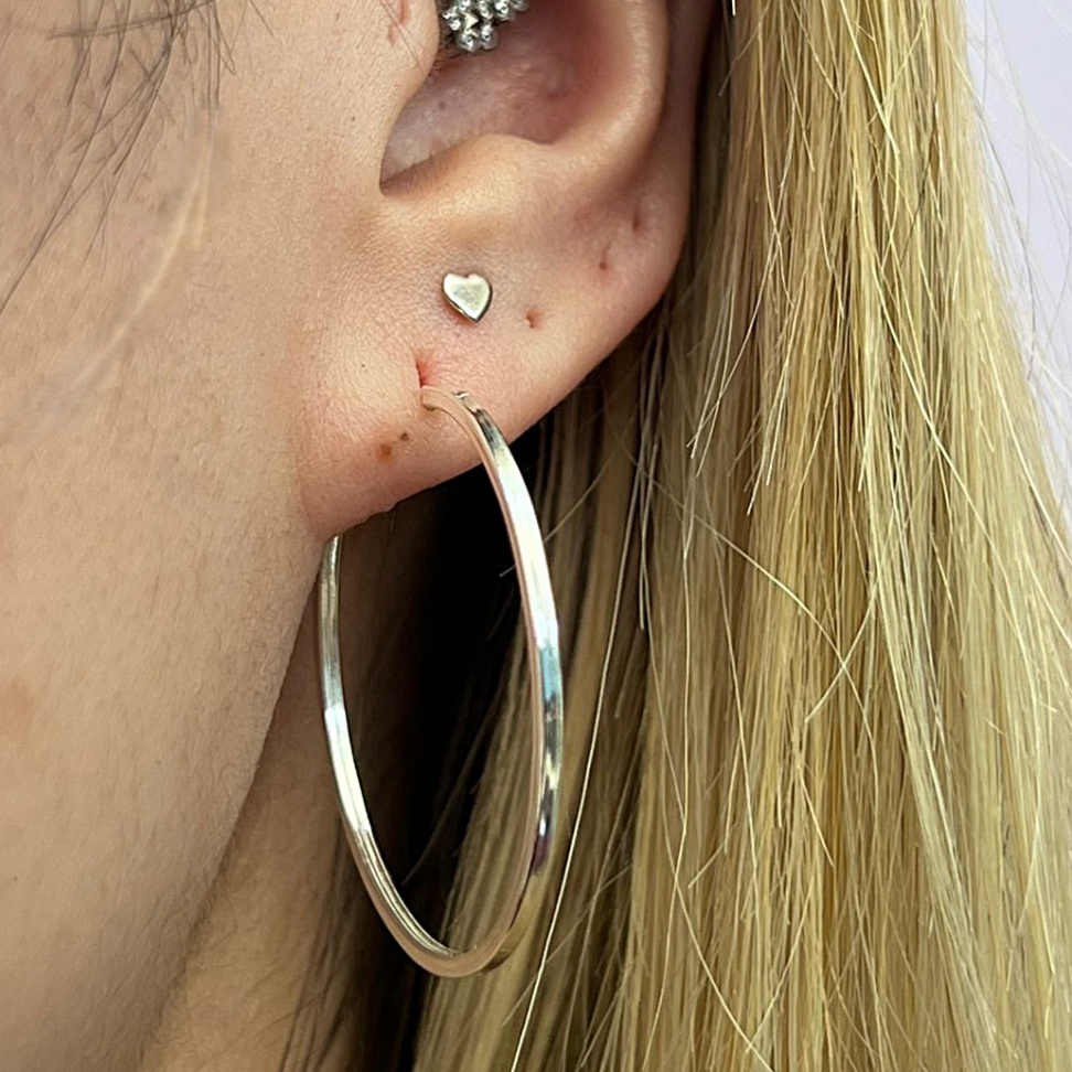 Argola Fio Quadrado 33mm