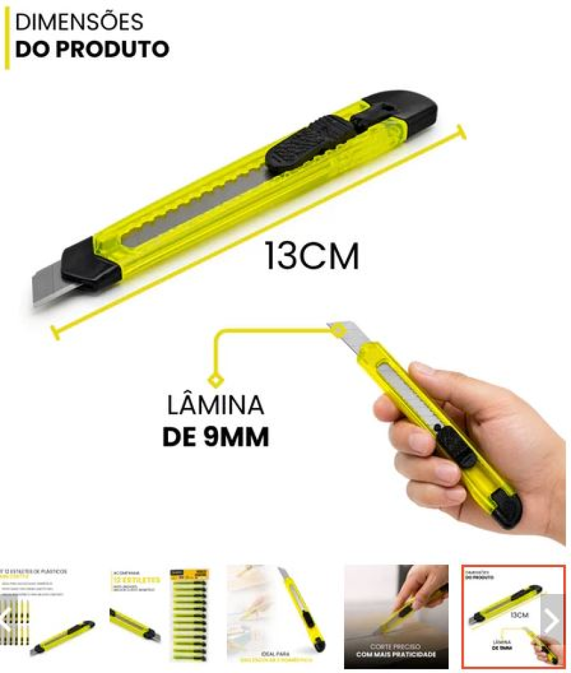 Estilete 9mm Profissional - #6