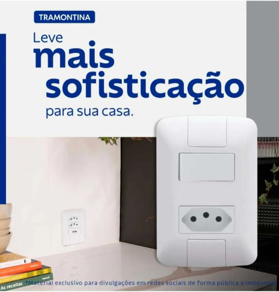 Tomada Fêmea Embutir 4x2 - Linha Aria - Tramontina - #4