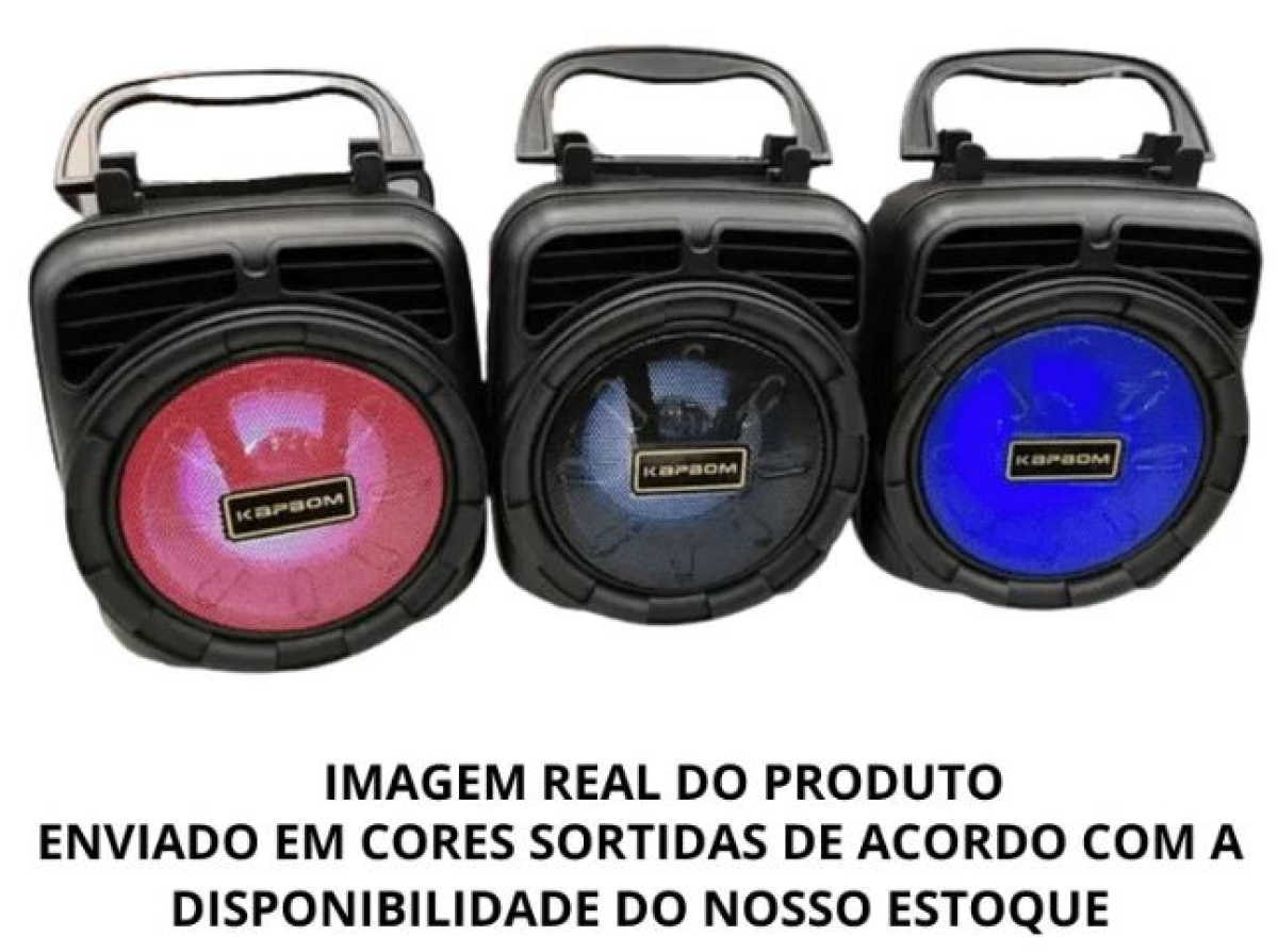 Mini Caixa De Som Bluetooth Com Radio FM E Led - #5