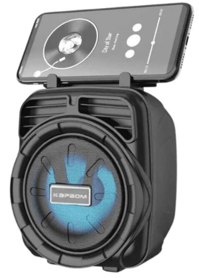 Mini Caixa De Som Bluetooth Com Radio FM E Led