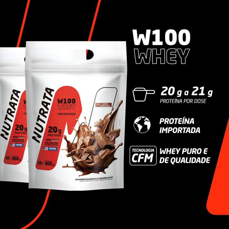 W100 concentrado Nutrata 900g - Refil