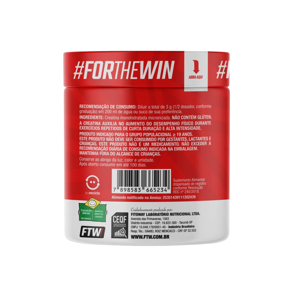 Creatina Ftw 300g - 100% pura